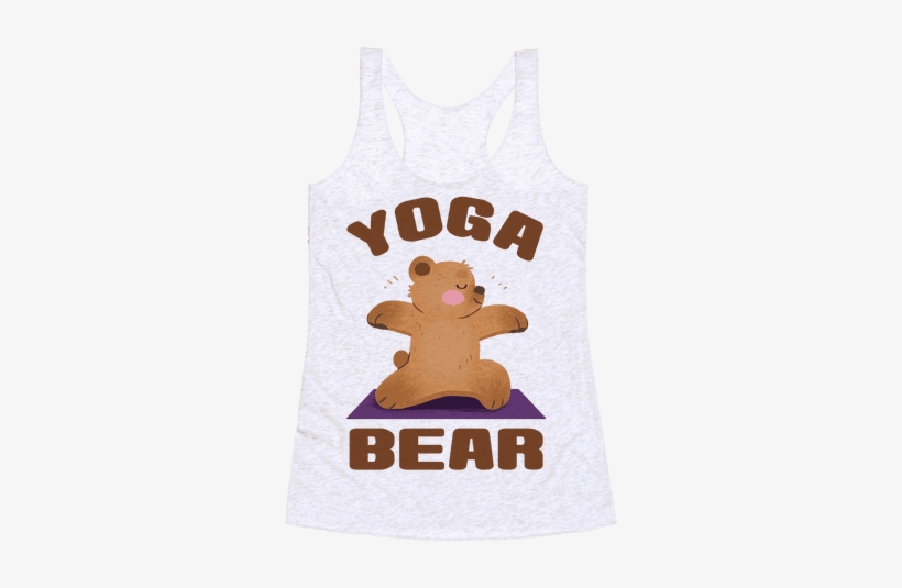 Yoga Bear Racerback Tank Top - Active Tank, transparent png