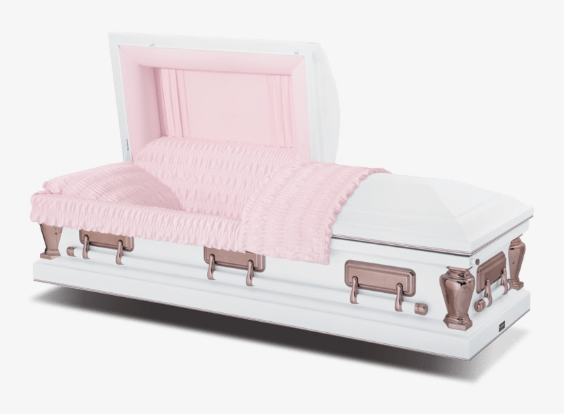 Ammen Family Virgo White & Pink Casket - Pink And White Caskets, transparent png