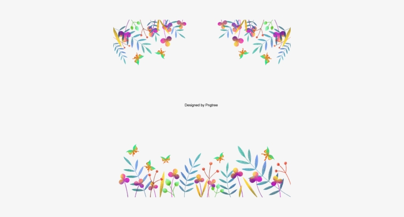 Beautiful Flower Border, Flower Clipart, Hand Painted, - Flower, transparent png