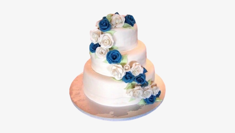 Wedding Cakes With Blue And White Roses, transparent png