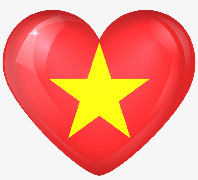 Vietnam Flag Heart, transparent png