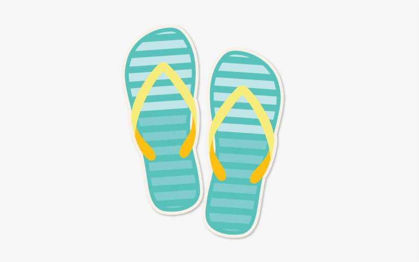 Striped Flip Flops Clipart Svg Scrapbook Cut File Cute - Cute Flip Flops Clip Art, transparent png