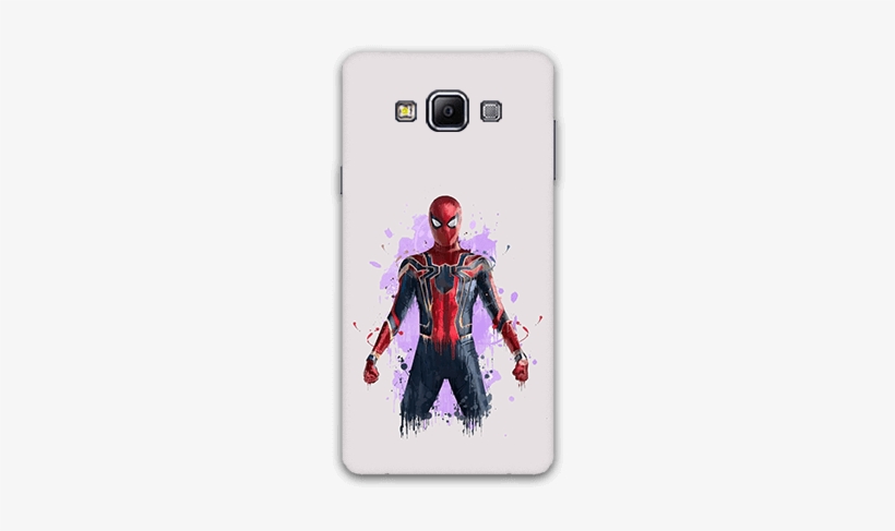 Spider Man Samsung A7 Mobile Case - Spider Man Infinity War Drawing, transparent png
