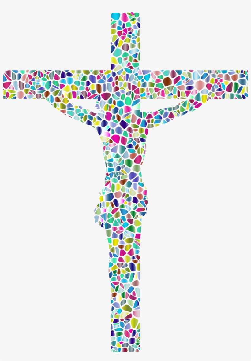 This Free Icons Png Design Of Polyprismatic Tiled Crucifix, transparent png