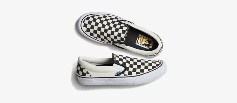 Shop The Pro Classics - Vans Slip-on Pro Black & White Checkered Skate, transparent png