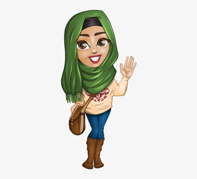 Free To Use Public Domain Muslim Clip Art - Arabian Female Cartoon Character, transparent png