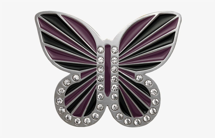 Black And Purple Butterfly Buckle - Lycaena, transparent png