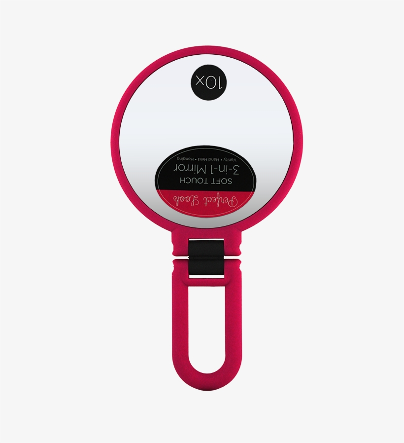 Soft Touch 3 In 1 Mirror 1x/10x - Keychain, transparent png