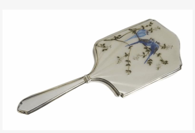 English Sterling & Enamel Decorated With Birds Dressing - Spatula, transparent png