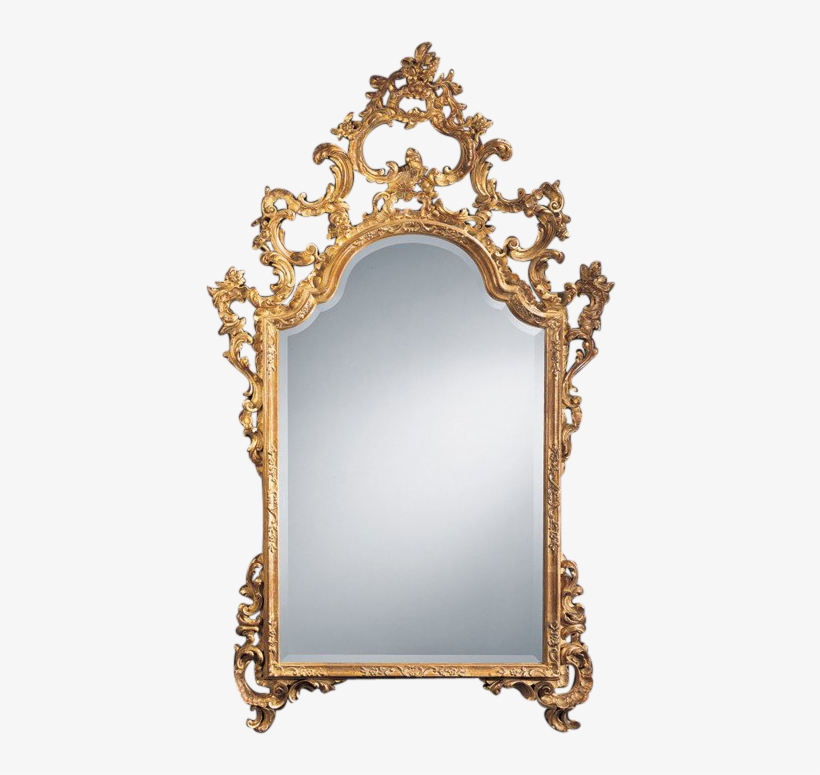 18th Century Venetian Carved Gilt Mirror - Mirror, transparent png
