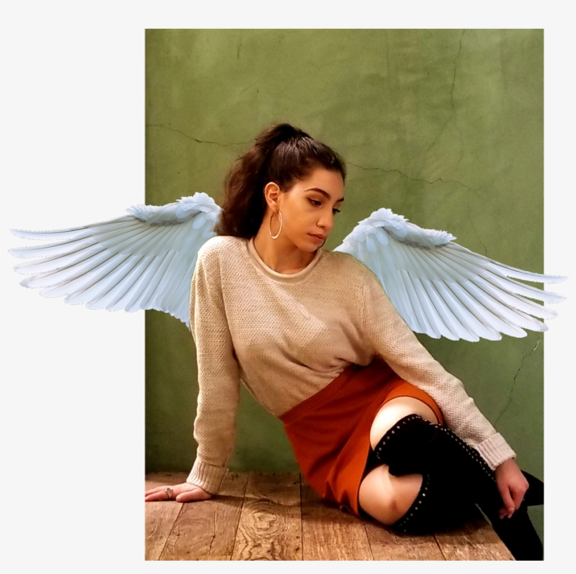 Tumblr Transparent Girl Angel Wings Png Tumblr Transparent - Girl, transparent png