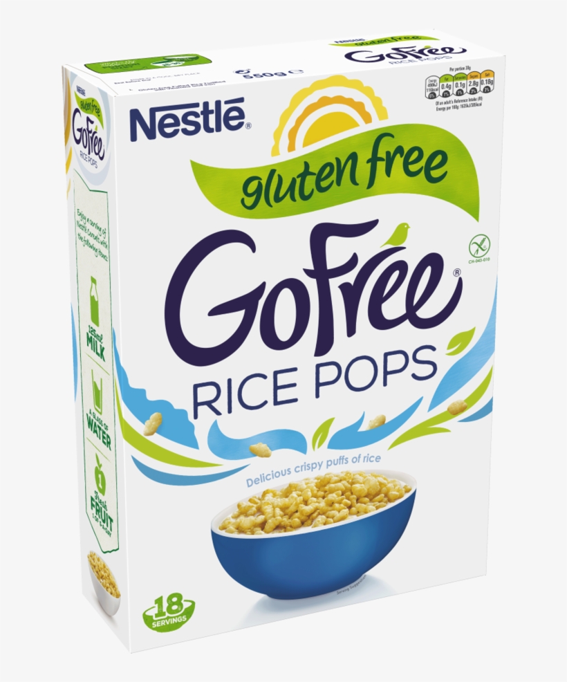 Nestle Gofree Rice Pops Gluten Free Cereal Box - Nestle, transparent png