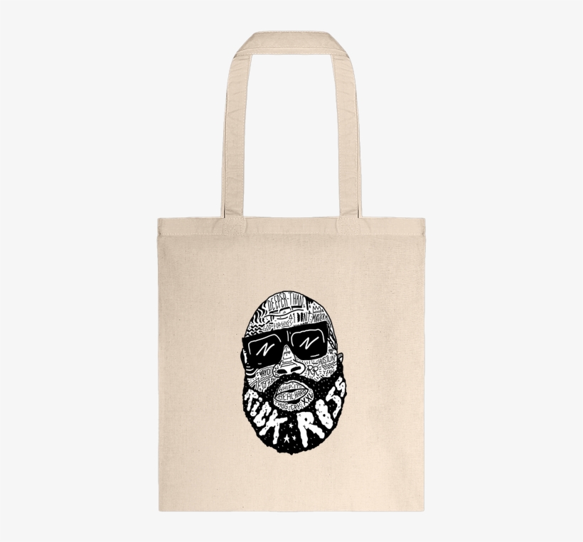 Sac En Toile Coton Rick Ross Head Par Nick Cocozza - Cotton, transparent png