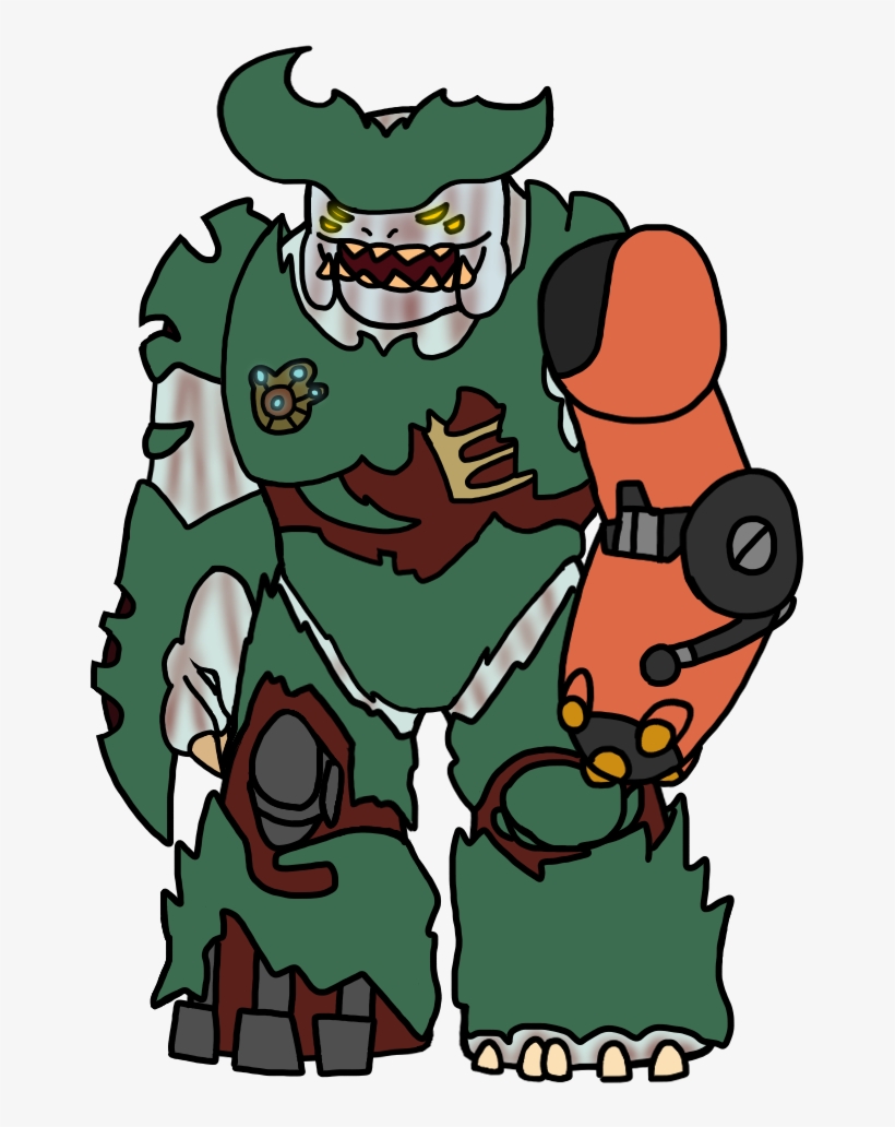 Never Posted Here Before So Here's A Cyber Demon - Cartoon, transparent png