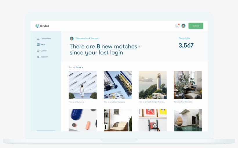 Upload Images To Your Private Copyright Vault From - Binded Blockchain, transparent png