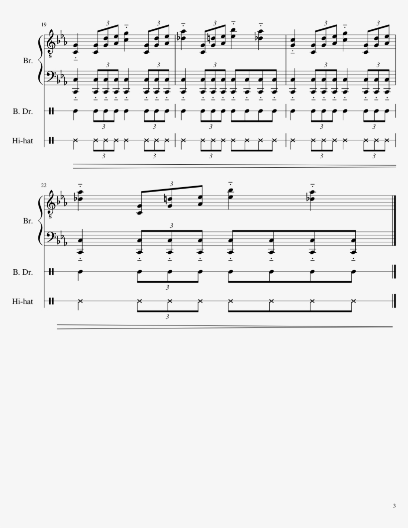 Airship Sheet Music 3 Of 3 Pages - Number, transparent png
