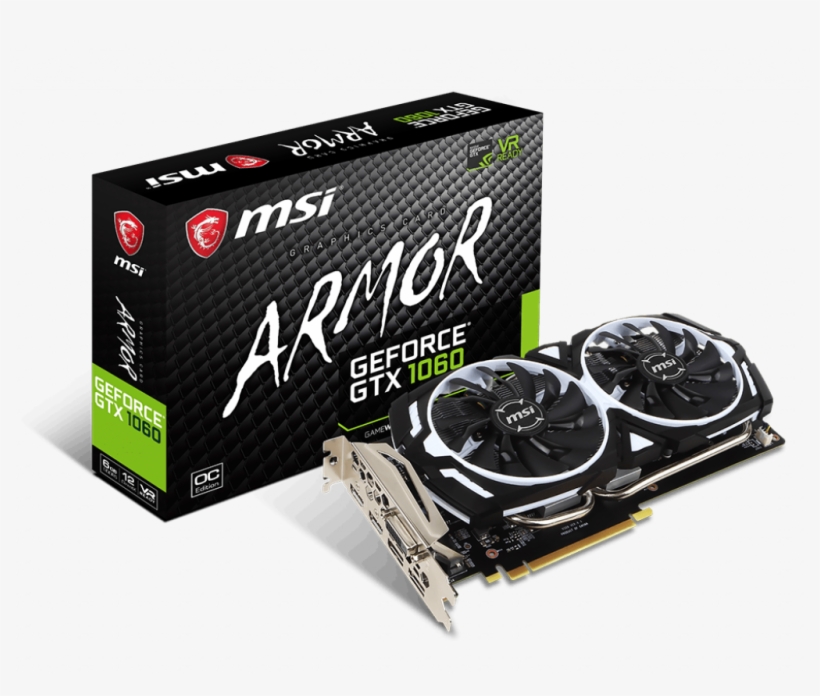Geforce® Gtx 1060 Graphics Cards Geforce Gtx 1060 Armor - 1080 Ti Msi Armor, transparent png