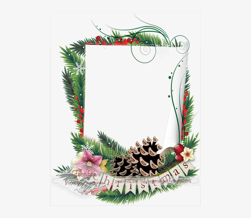 Christmas Banner Cluster Frame - Noel Papier Parchemin, transparent png