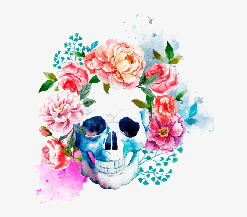 Calavera Catrina La Skull Mexico Free Transparent Image - Calavera Mexicana Con Flores, transparent png
