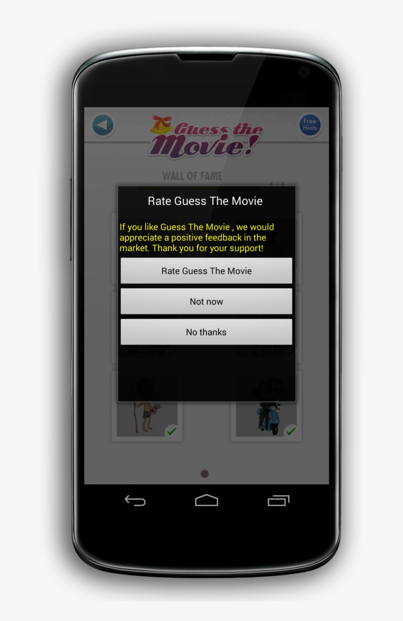 Guess The Movie Rating Popup - Pop Up Rating Android, transparent png