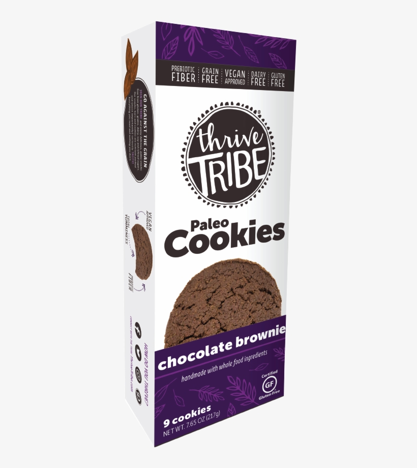 Thrive Tribe Cookies Chocolate Brownie - Chocolate, transparent png