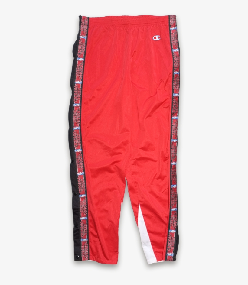 Vintage Champion Chicago Bulls Warm Up Pants Red - Pajamas, transparent png