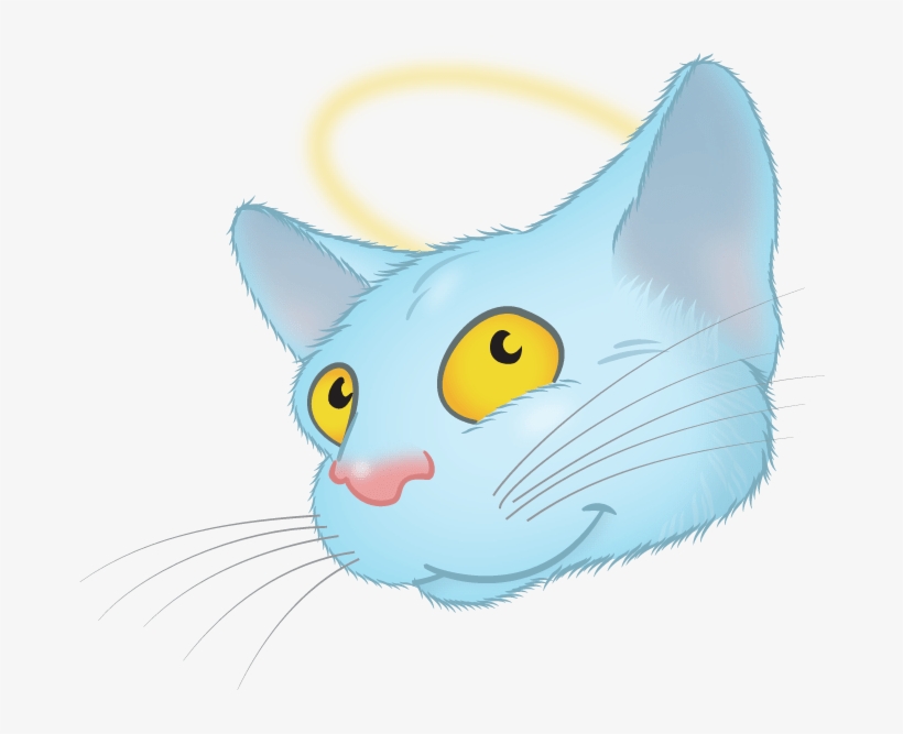 Blue Cat Emoji Messages Sticker-9 - Domestic Short-haired Cat, transparent png