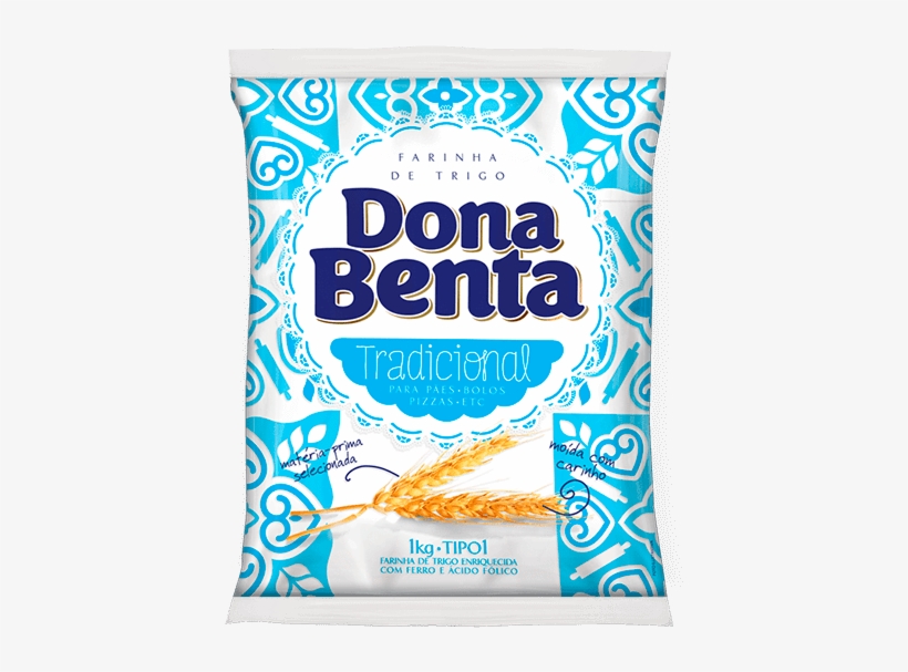 Farinha De Trigo Dona Benta Tradicional 1kg - Farinha De Trigo Dona Benta, transparent png