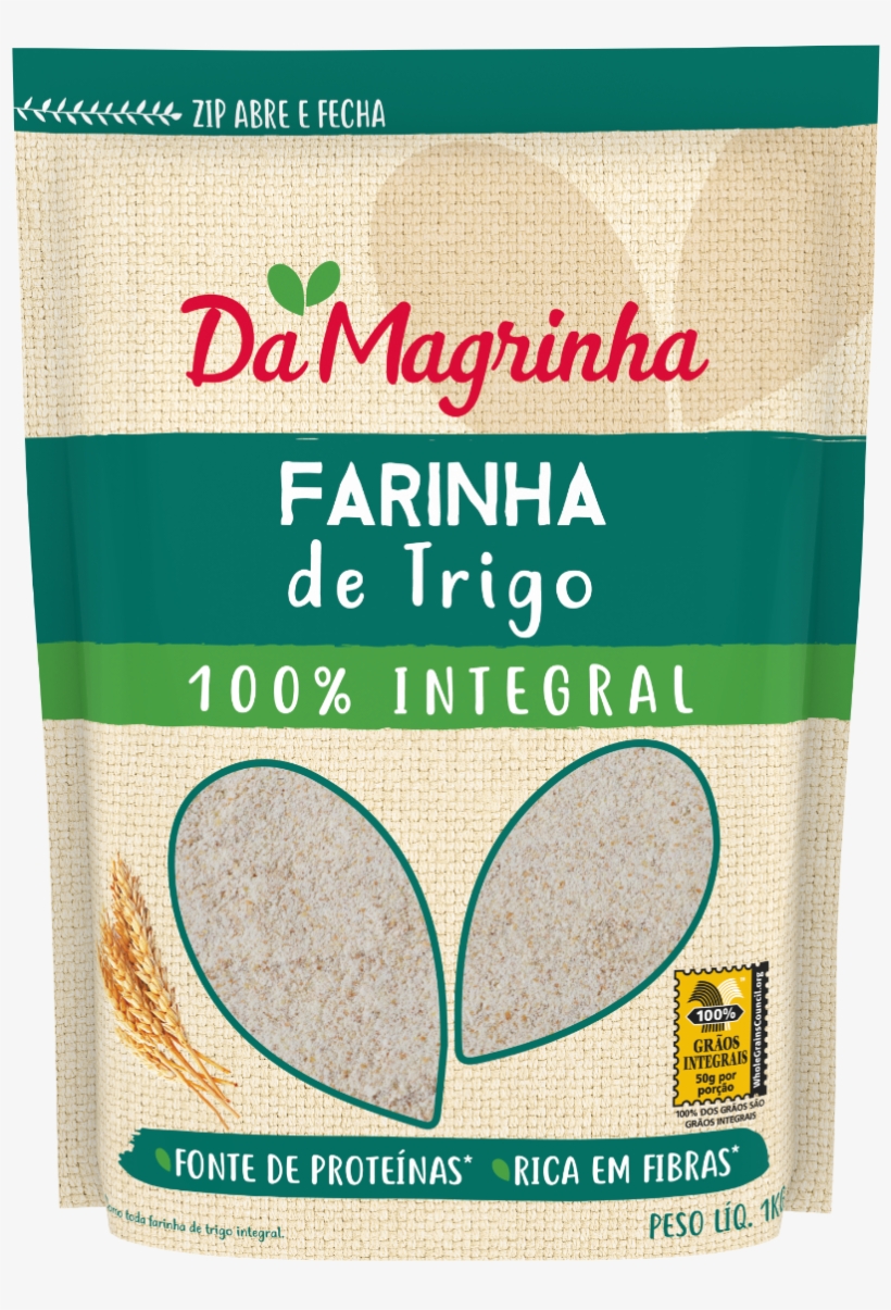Farinha De Trigo 100% Integral 1kg - Whole Grain, transparent png