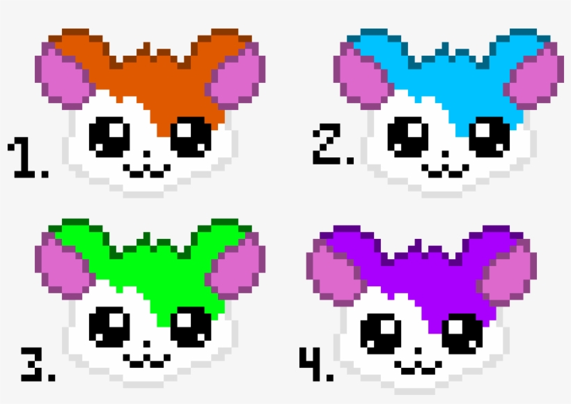 4 Kawaii Hamsters - Cartoon, transparent png