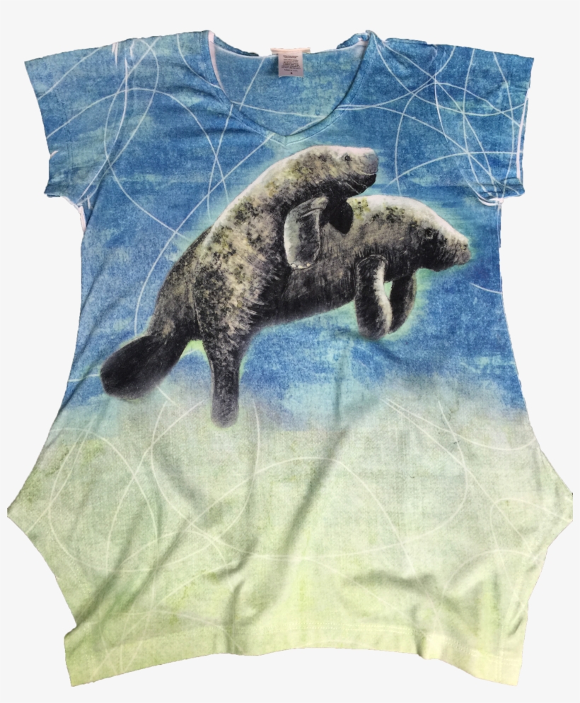 A Womens Fitted V Neck Shirt, With A Manatee Mom And - Punxsutawney Phil, transparent png