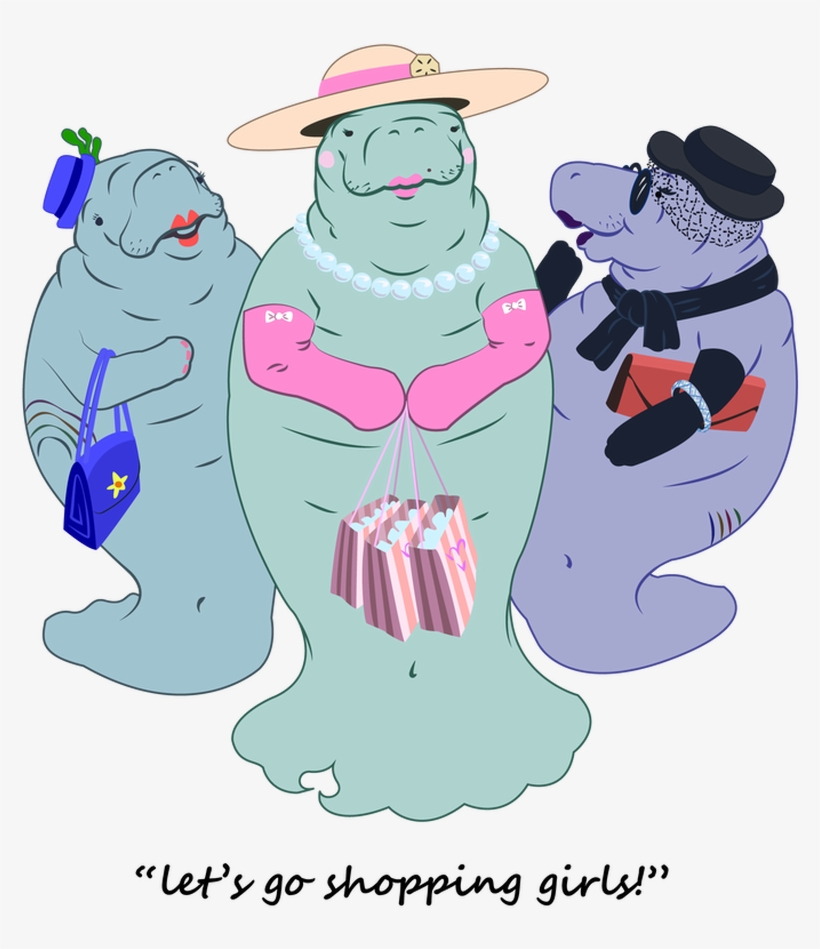 Get Some Manatee Luv - Cartoon, transparent png
