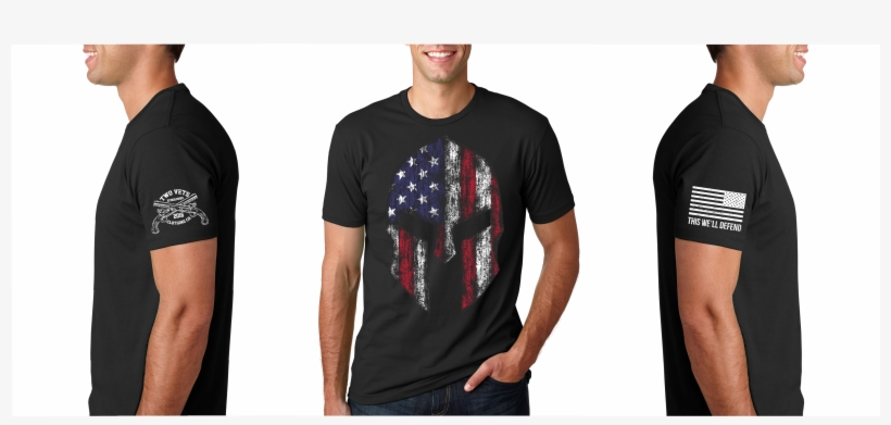 Men's Spartan T-shirt, Black, Two Vets Clothing Co - Soccer Dad Shirt, transparent png