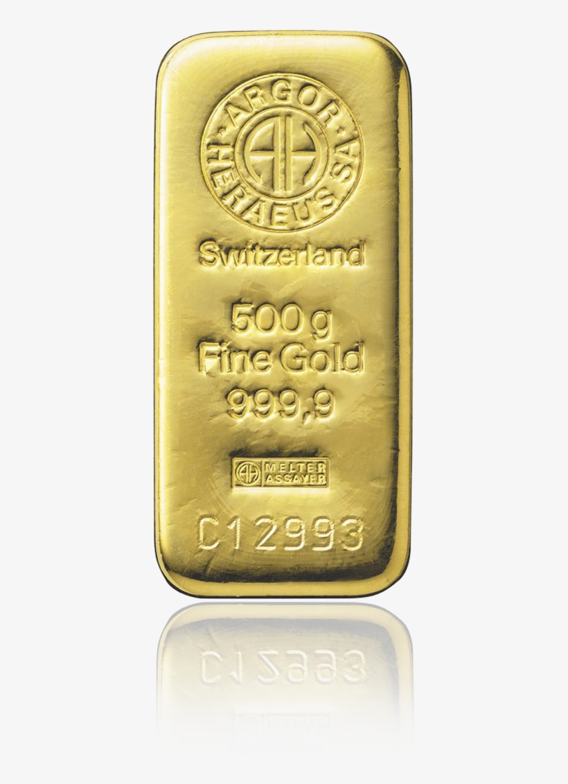 500 G Fine Gold - Argor Heraeus, transparent png