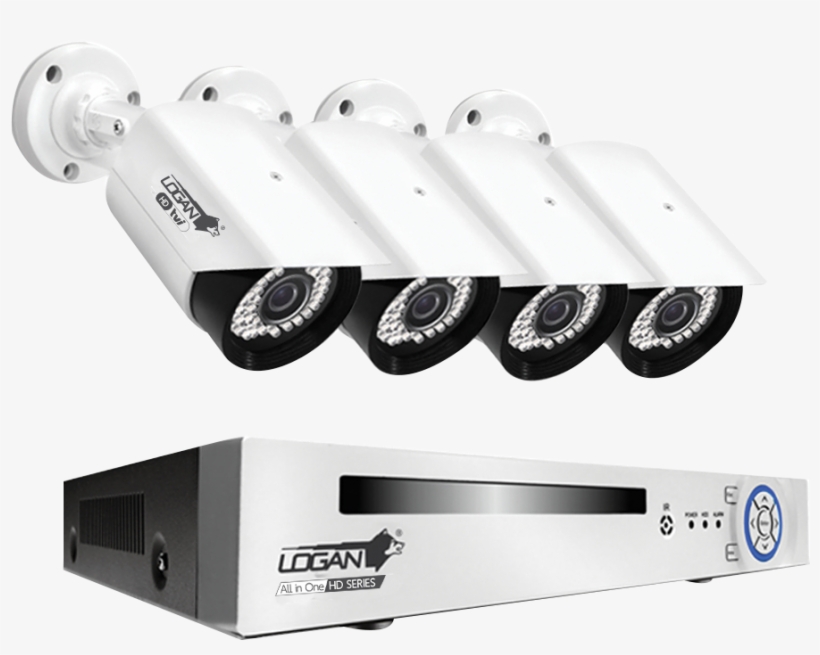4 Bullet Tvi 720p 1mpx Cameras 1tb Hdd - Lx841bn S14 1b, transparent png