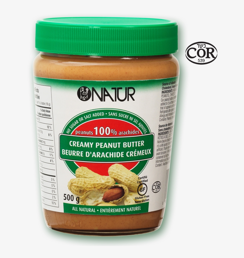 Natur® Creamy Peanut Butter - Peanut Butter, transparent png