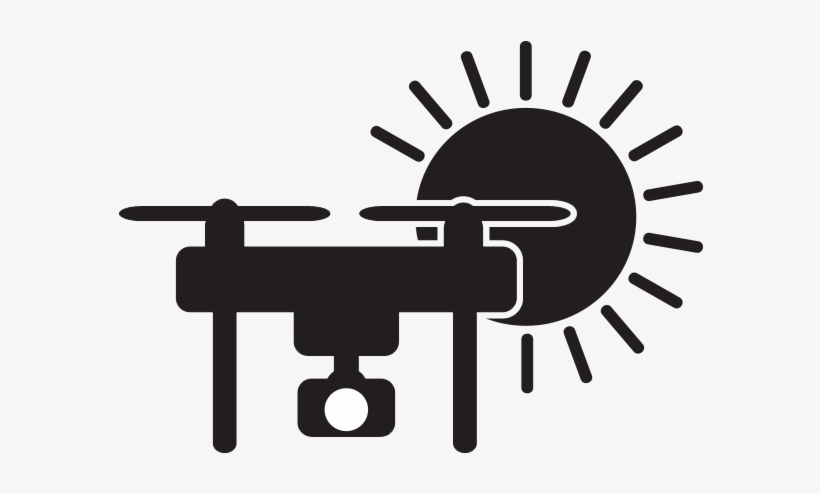 Drone Icon Design Free Sunny Weather Nice Lovely Clouds - Vector Sun, transparent png