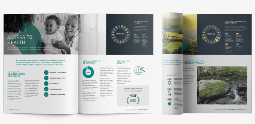 Merck Corporate Responsibility Report, Print, Interior - Brochure, transparent png