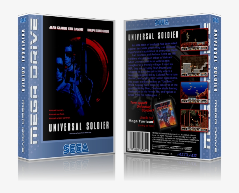 Sega Genesis Universal Soldier Sega Megadrive Replacement - Universal Soldier Mega Drive, transparent png