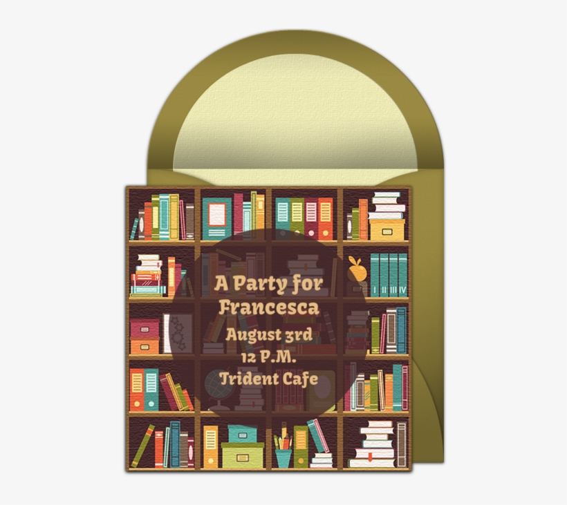 Bookshelf Online Invitation - Shelf, transparent png