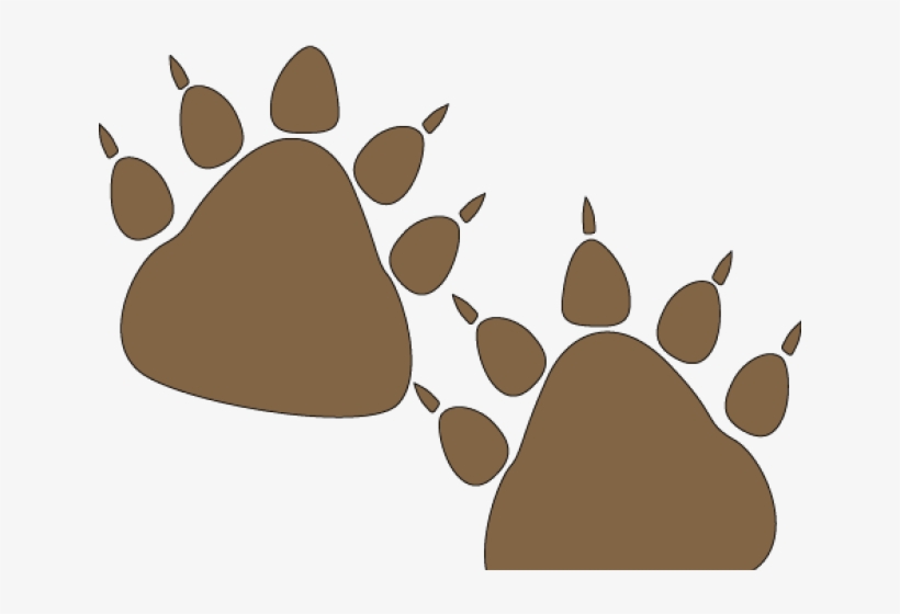 Claw Clipart Bearpaw - Bear Paw Prints Clipart, transparent png