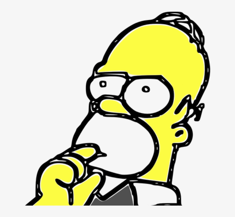 Homer Simpson Gets Inducted Into The Baseball Hall - Cartoon Character Picture Thinking, transparent png