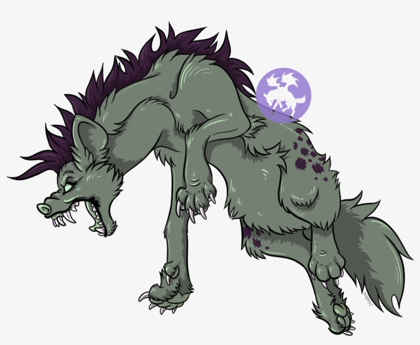 Sticker Snarling Hyena - Cartoon, transparent png