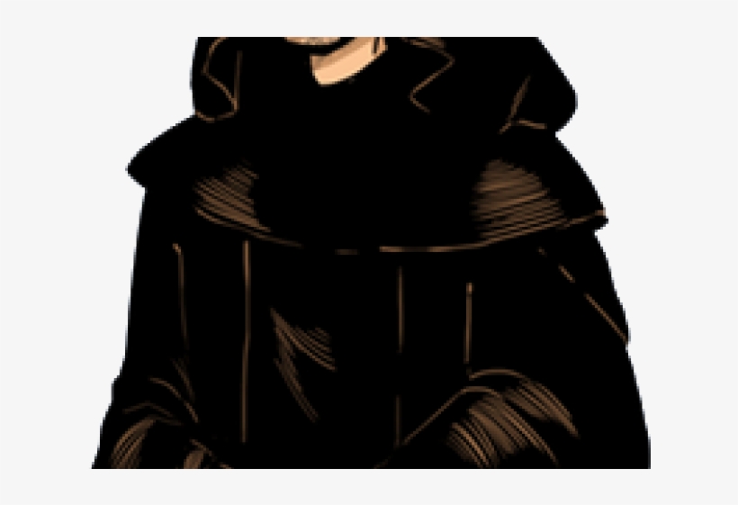 Monk Clipart Cloaked Figure - Leather Jacket, transparent png