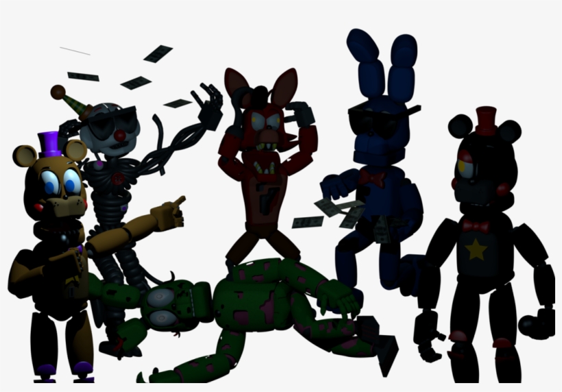 Springtrap Is Found Dead And Everyone Is Throwing Money - Illustration, transparent png