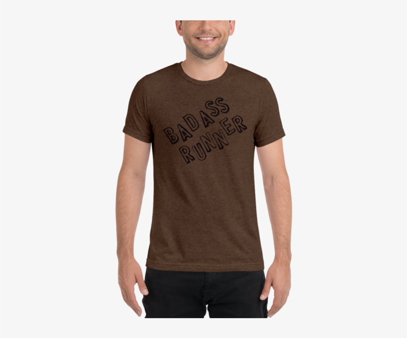 Badass Runner Short Sleeve T-shirt - Shirt, transparent png