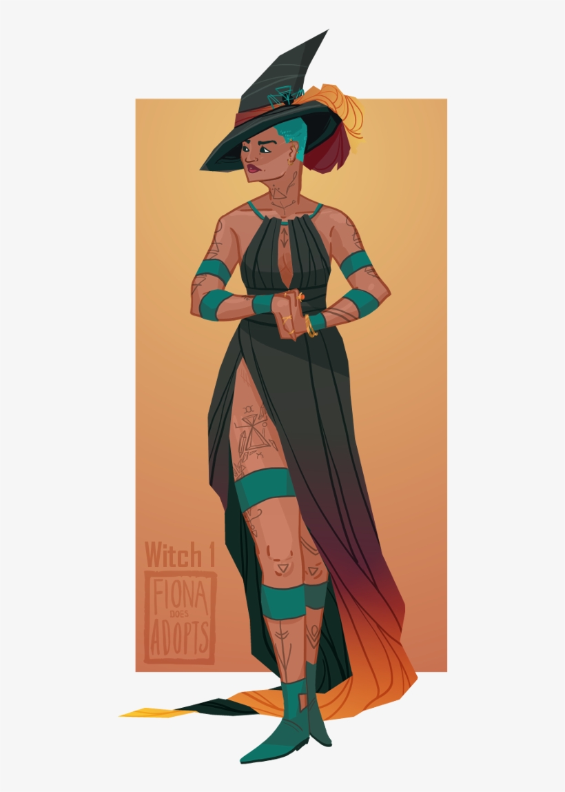 Svg Freeuse Fiery Witch Adopt On Sale Here X - Costume Hat, transparent png