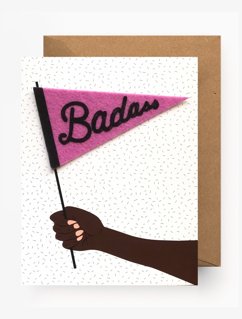 Badass Pennant Sticker Card - Paper, transparent png