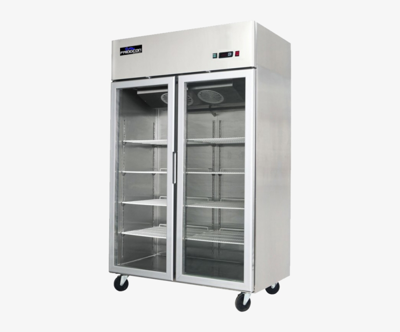 More Views - Stainless Steel Glass Fridge, transparent png