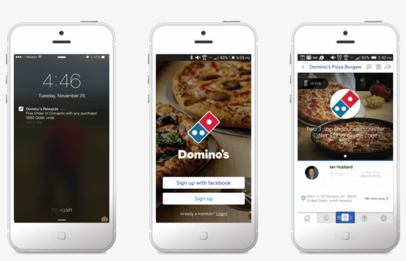 Domino's Rewards App - Iphone, transparent png